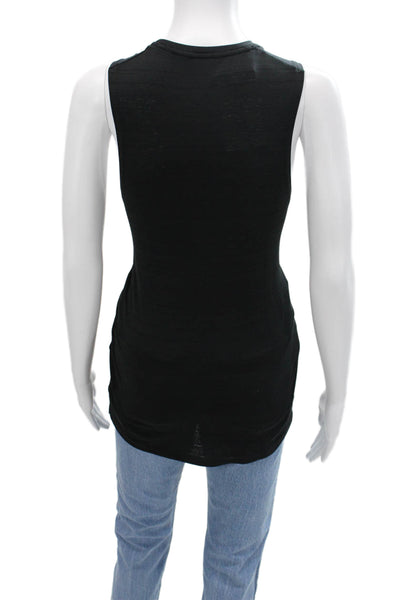 Nike Womens Basic Black Sleeveless Tank Round Neck Polyester Size S