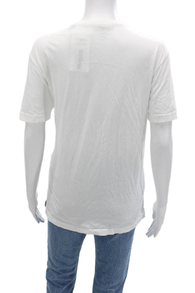 Todd Snyder Mens White 100% Cotton Crew Neck Short Sleeve T-Shirt Size S