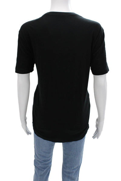 Todd Snyder Unisex Basic Black Cotton Crew Neck Short Sleeve T-Shirt Size S