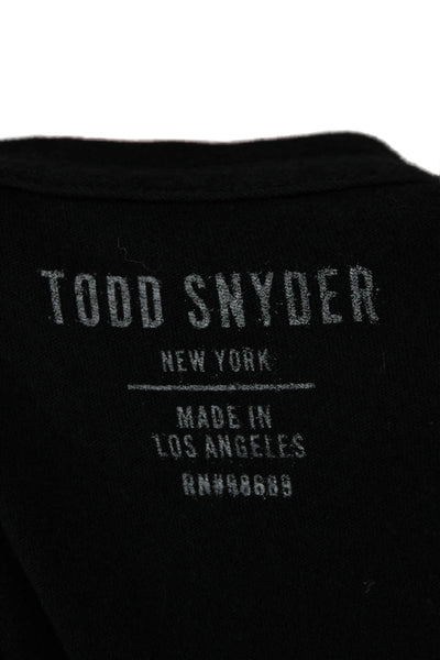 Todd Snyder Unisex Basic Black Cotton Crew Neck Short Sleeve T-Shirt Size S