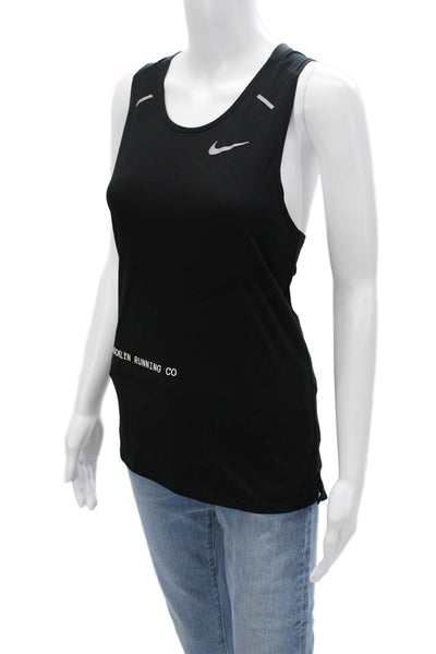 Nike Womens Active Tank Top Black Scoop Neck Solid 100% Polyester Size S