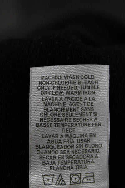 Velvet Unisex Full-Zip Hoodie Black Long Sleeve Modal Blend Size S