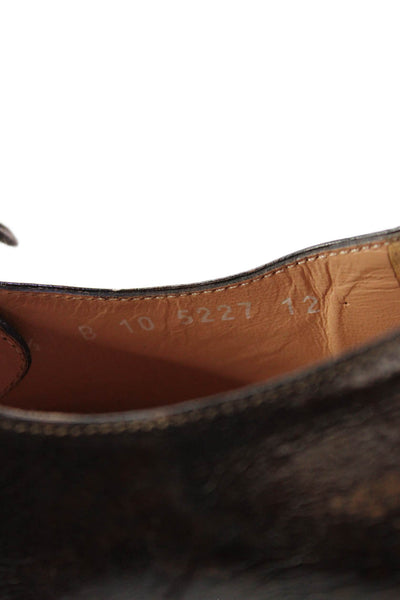 Robert Clergerie Mens Lace Up Lined Platform Oxford Shoes Brown Size 7.5