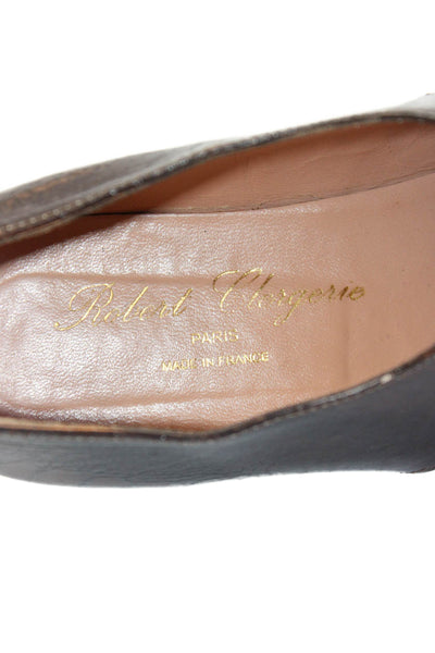 Robert Clergerie Mens Lace Up Lined Platform Oxford Shoes Brown Size 7.5