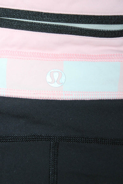 Lululemon Women Black Capri Cropped Pants Nylon Blend Zip Size 10