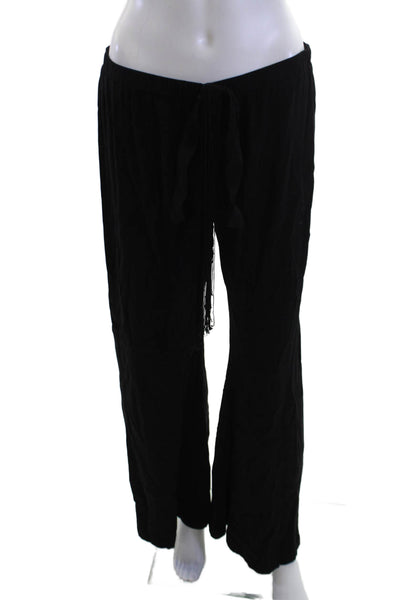 Alexis Womens Bohemian Black Drawstring Pants Size M