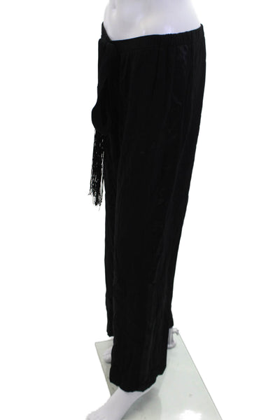 Alexis Womens Bohemian Black Drawstring Pants Size M