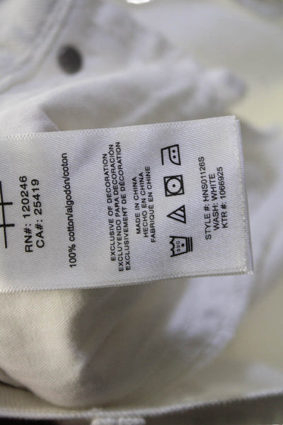 Habitual Women White Cotton Straight Pencil Skirt Mini Size 29