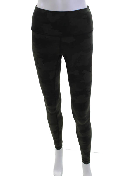 Lululemon Women Ankle Jeggings Black Camo Nylon Blend Size 4
