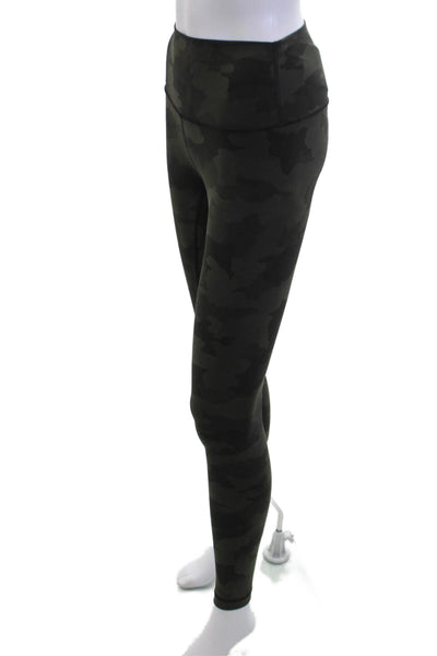 Lululemon Women Ankle Jeggings Black Camo Nylon Blend Size 4