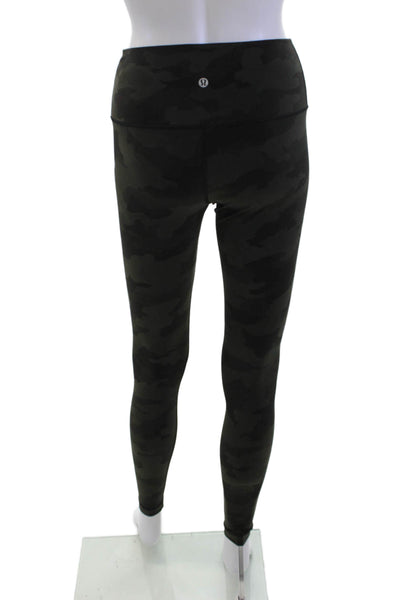 Lululemon Women Ankle Jeggings Black Camo Nylon Blend Size 4