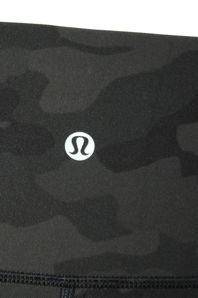Lululemon Women Ankle Jeggings Black Camo Nylon Blend Size 4