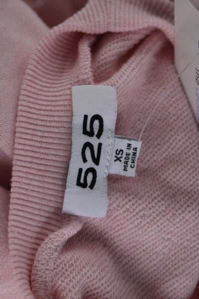 525 Womens Pullover Sweatshirt Pink Crew Neck Long Sleeve Size XS