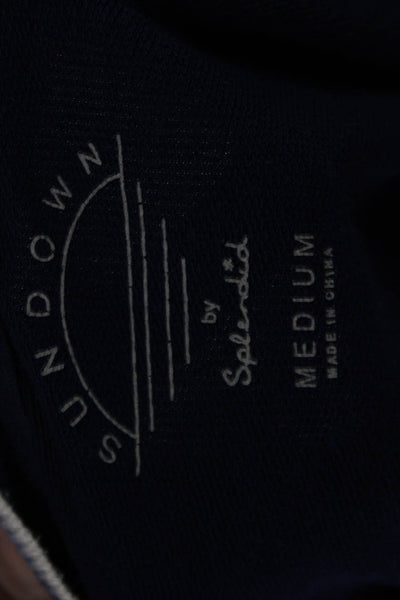 Sundown by Splendid Womens Pullover Sweatshirts Dark Blue Long Sleeve Size M