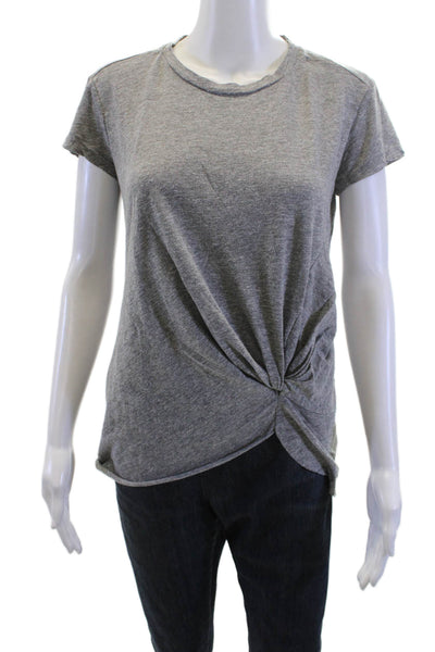 Stateside Womens Jersey T-Shirt Gray Crew Neck Short Sleeve Size XS