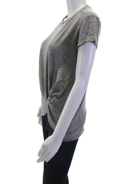 Stateside Womens Jersey T-Shirt Gray Crew Neck Short Sleeve Size XS