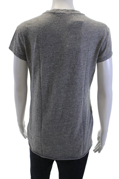 Stateside Womens Jersey T-Shirt Gray Crew Neck Short Sleeve Size XS