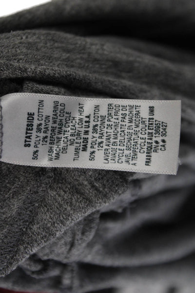 Stateside Womens Jersey T-Shirt Gray Crew Neck Short Sleeve Size XS