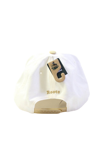 Roots Womens Leaf Baseball Cap Hat White Beige Size One Size