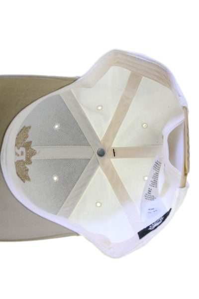 Roots Womens Leaf Baseball Cap Hat White Beige Size One Size