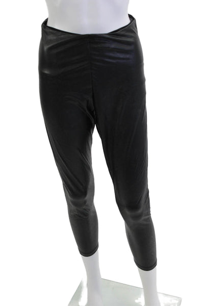 Commando Women Ankle Jeggings Black Biker Size L