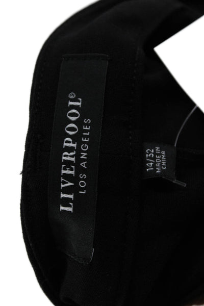 Liverpool Los Angeles Women Ankle Cropped Black Pants Size 14