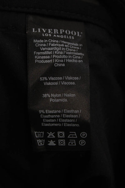 Liverpool Los Angeles Women Ankle Cropped Black Pants Size 14