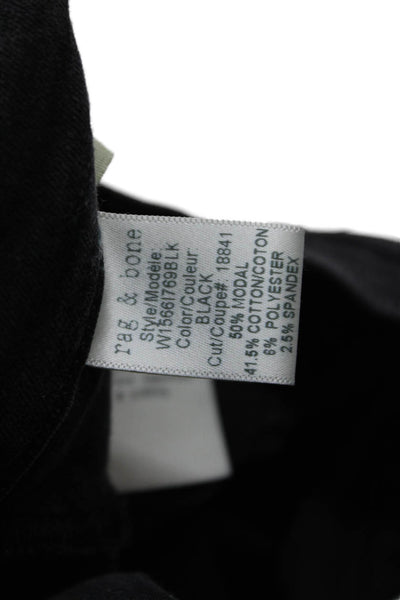 Rag & Bone Womens Ankle Skinny Jeans Black Mid Rise Button Size 30