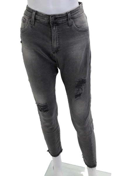 AG Adriano Goldschmied Womens Ankle Tapered Gray Mid Rise Jeans Size 31