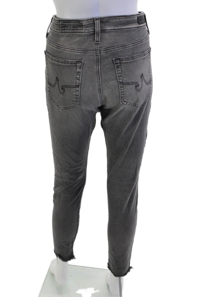 AG Adriano Goldschmied Womens Ankle Tapered Gray Mid Rise Jeans Size 31