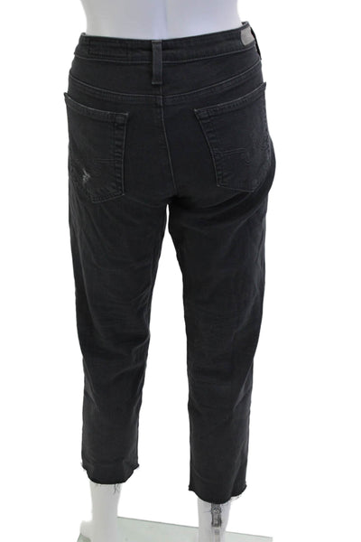 AG Adriano Goldschmied Women Cropped Boyfriend Jeans Dark Gray Size 31