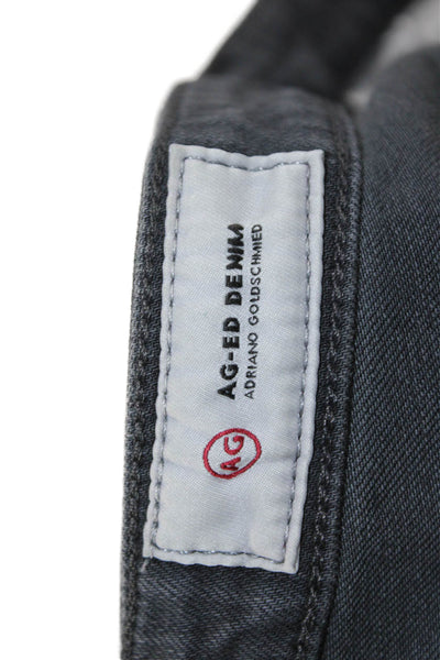 AG Adriano Goldschmied Women Cropped Boyfriend Jeans Dark Gray Size 31