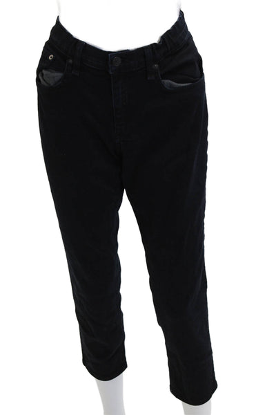 Rag & Bone Women Black Ankle Cropped Jeans Mid Rise Button Size 31