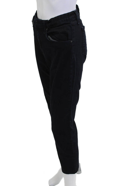 Rag & Bone Women Black Ankle Cropped Jeans Mid Rise Button Size 31