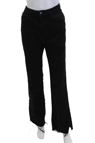 Joes Womens Flared Black Mid Rise Jeans Button Closure Size 31
