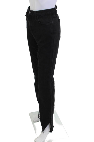 Joes Womens Flared Black Mid Rise Jeans Button Closure Size 31
