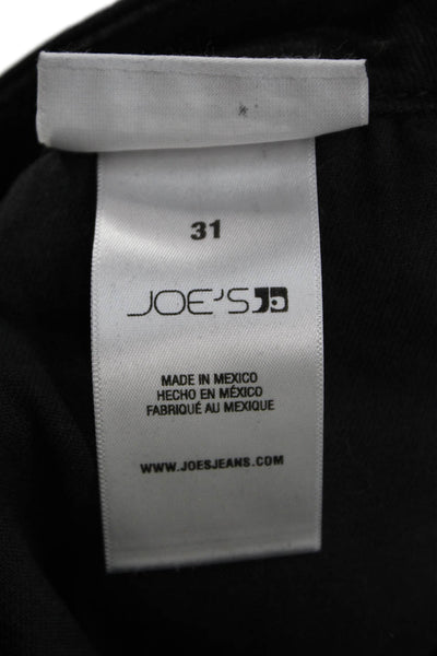 Joes Womens Flared Black Mid Rise Jeans Button Closure Size 31