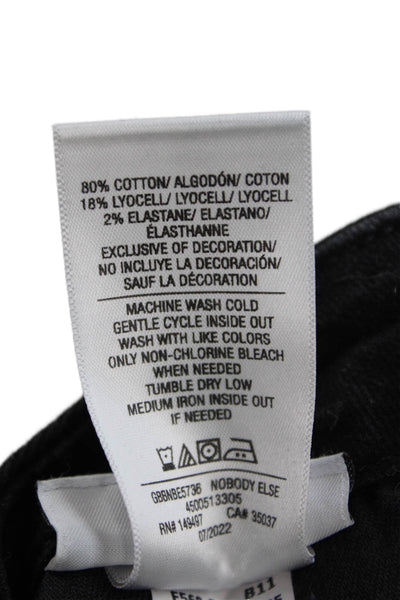 Joes Womens Flared Black Mid Rise Jeans Button Closure Size 31