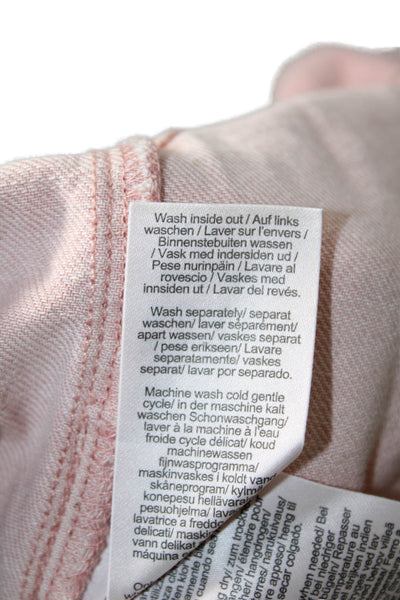Liverpool Los Angeles Womens Pink Collar Snap Jacket Long Sleeve Lyocell Size S