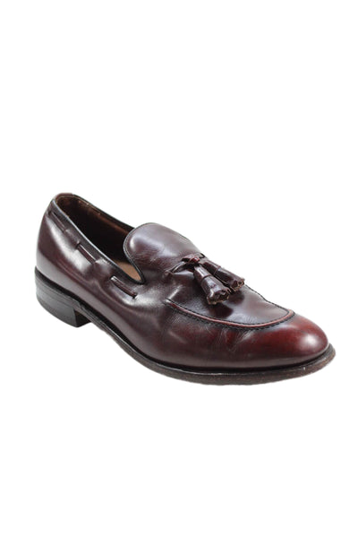 Allen Edmonds Mens Leather Tassel Detail Slip On Loafers Shoes Brown Size 9.5B