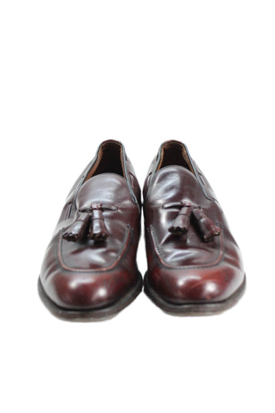 Allen Edmonds Mens Leather Tassel Detail Slip On Loafers Shoes Brown Size 9.5B