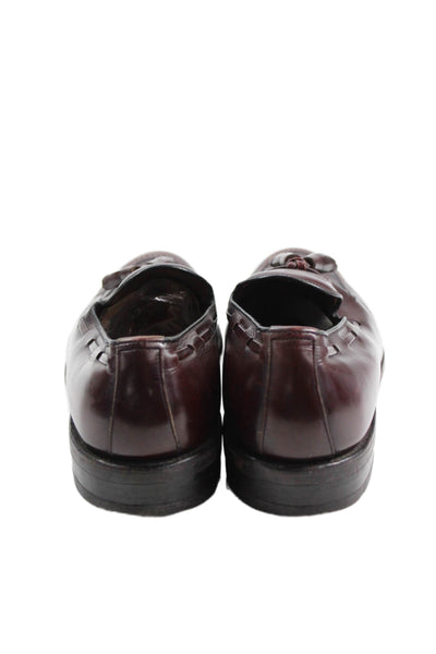 Allen Edmonds Mens Leather Tassel Detail Slip On Loafers Shoes Brown Size 9.5B
