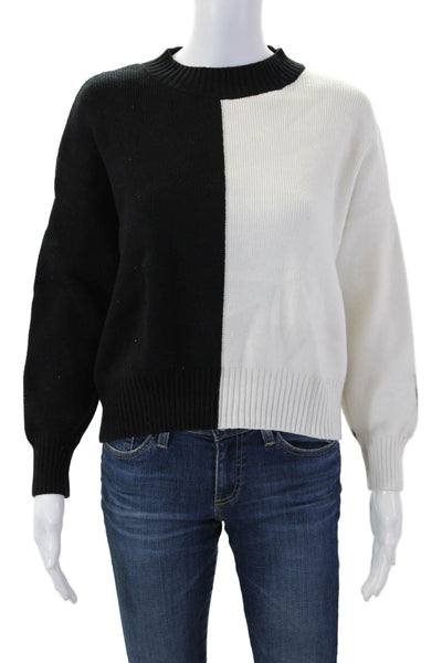 MNG Unisex Pullover Sweater Black Crew Neck Long Sleeve Acrylic Size XS