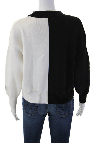 MNG Unisex Pullover Sweater Black Crew Neck Long Sleeve Acrylic Size XS