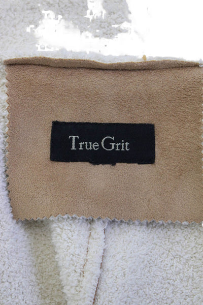 True Grit Women Tan Mock Neck Zip Long Sleeve Jacket Size S