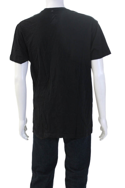 Polo Ralph Lauren Men Black V-Neck Cotton Short Sleeve T-Shirt Size L