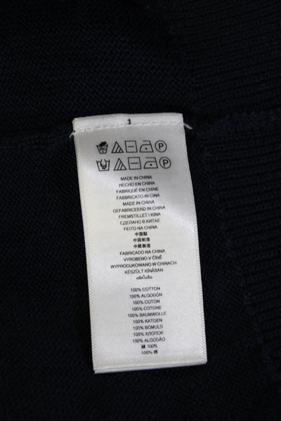 Michael Kors Women Pullover Sweater Dark Blue Crew Neck Long Sleeve Size S