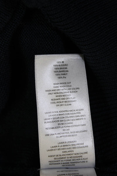 Michael Kors Women Pullover Sweater Dark Blue Crew Neck Long Sleeve Size S