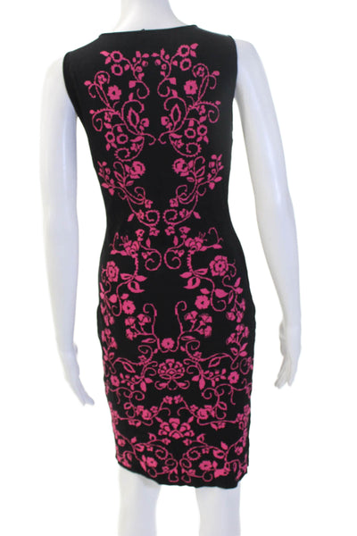 Cynthia Steffe Womens Black Bodycon Pencil Dress Sleeveless Floral Size M