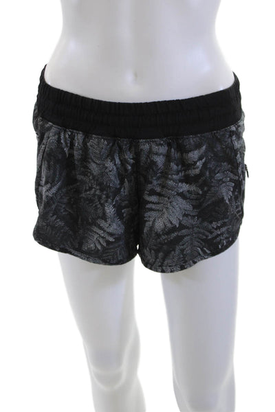 Lululemon Unisex Black Floral Zip Shorts Size 4